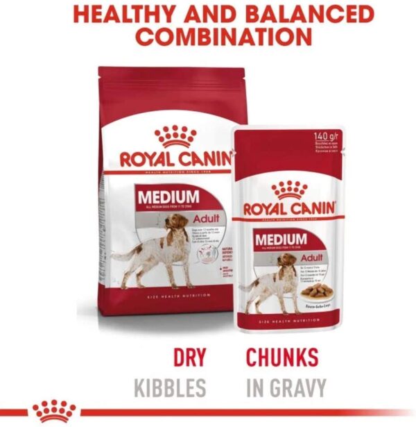 Royal Canin Medium Adult Dog Wet Food Pouches 140g Size Health Nutrition - Image 5