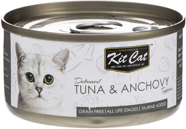 Kit Cat Deboned Tuna And Anchovy Toppers Canned Cat Wet Food-80g - Image 2