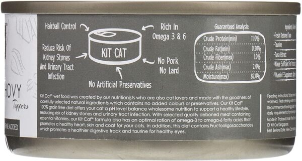 Kit Cat Deboned Tuna And Anchovy Toppers Canned Cat Wet Food-80g - Image 3