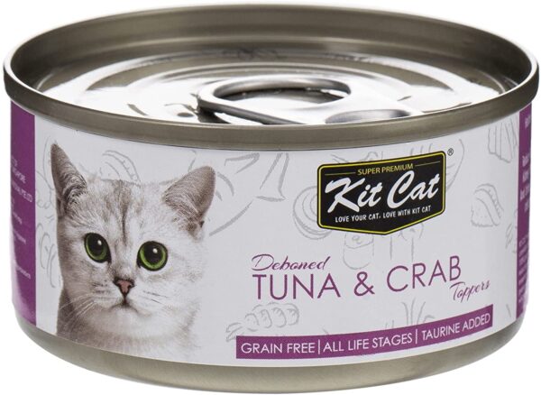 Kit Cat Tuna Crab Toppers Canned Cat Wet Food-80g - Image 2