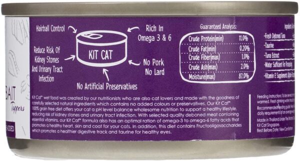 Kit Cat Deboned Tuna Whitebait Toppers Canned Cat Food 80G - Image 3