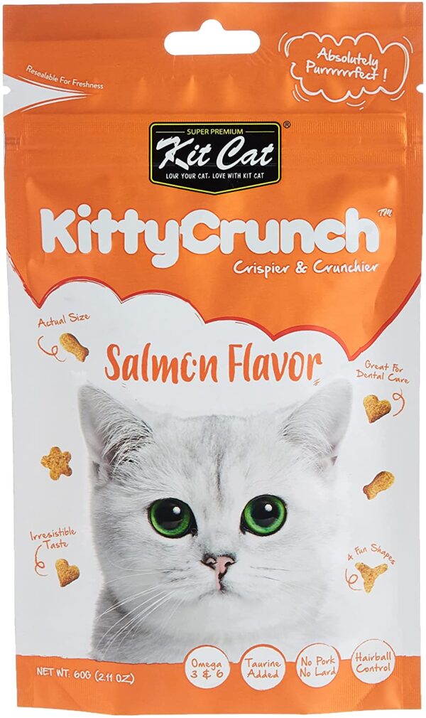 Kit Cat Kitty Crunch Salmon Flavor Cat Treat 60g - Image 2