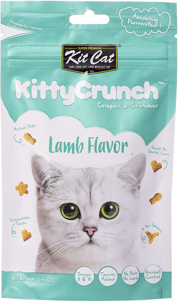 Kit Cat Kitty Crunch Lamb Flavor Cat Treat 60g - Image 2