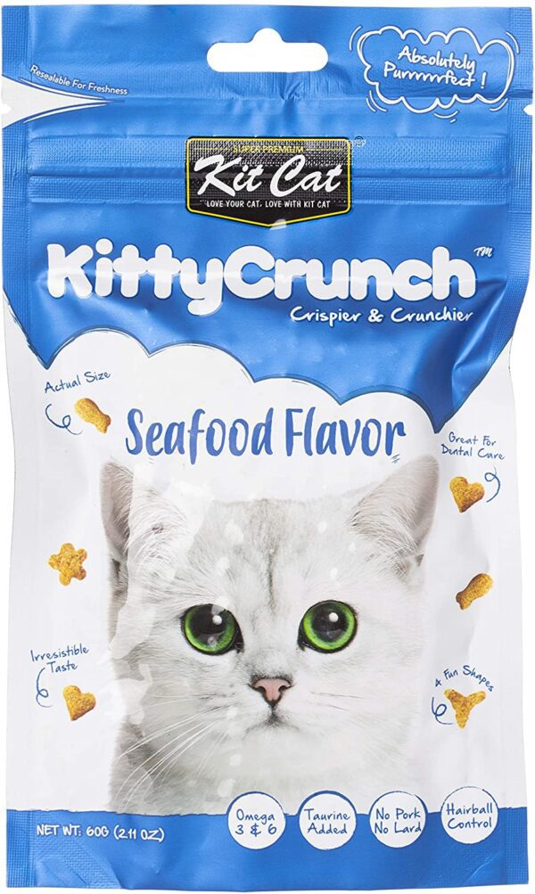 Kit Cat Kitty Crunch Seafood Flavor Cat Treat 60g - Image 2