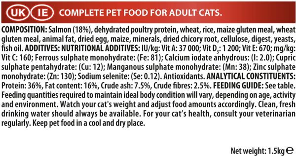 Proplan Dry Cat Food Original Adult Cat Salmon 1.5 Kg - Image 15