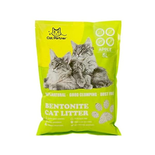 Cat Partner Bentonite Dust Free Clumping Litter ,  Green Apple