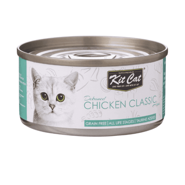 Kit Cat Deboned Chicken Classics Toppers Canned Cat Food 80g