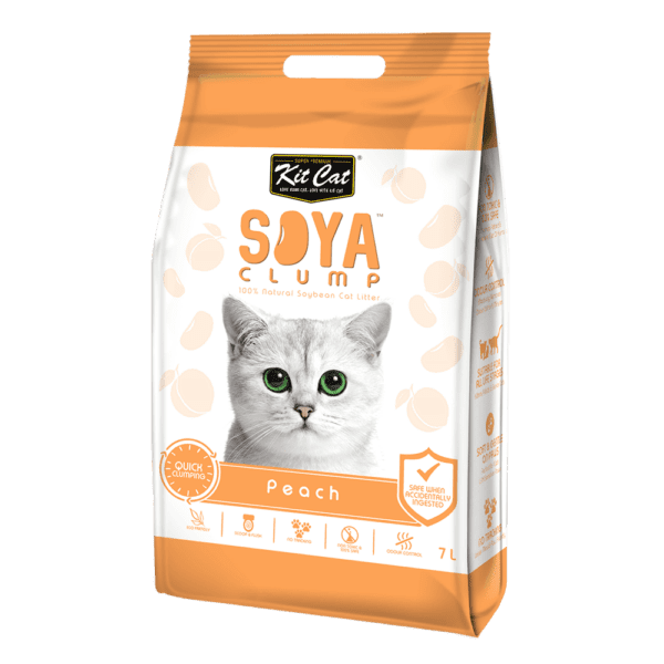 Kit Cat Soya Clump Soybean Litter Peach 7L