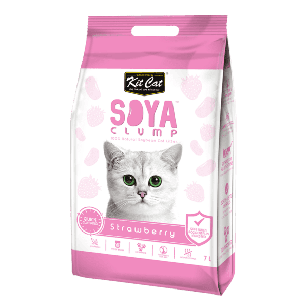 Kit Cat Soya Clump Soybean Litter Strawberry 7L