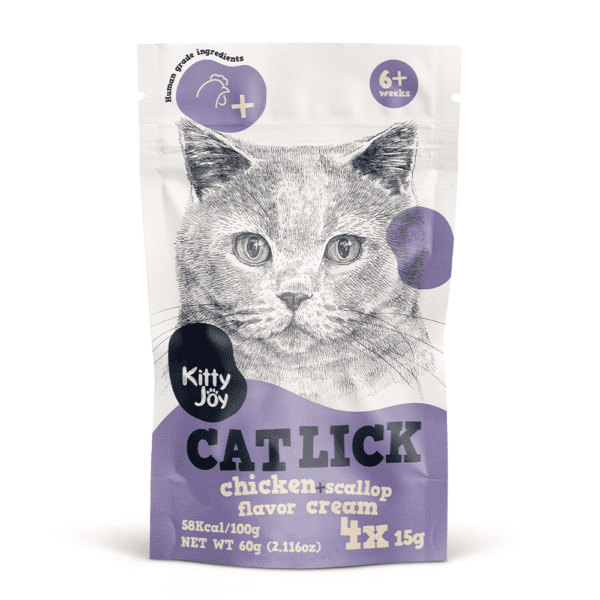 Kitty Joy Cat Lick Chicken + Scallop Flavor Cream Cat Treats (4X15G) 60g