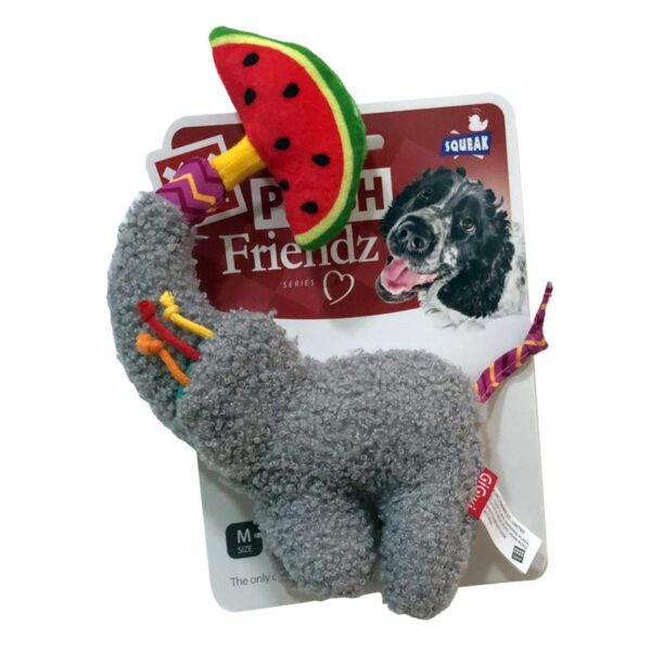 GiGwi Plush Friendz Elephant with Squeaker and Crinkle S/M