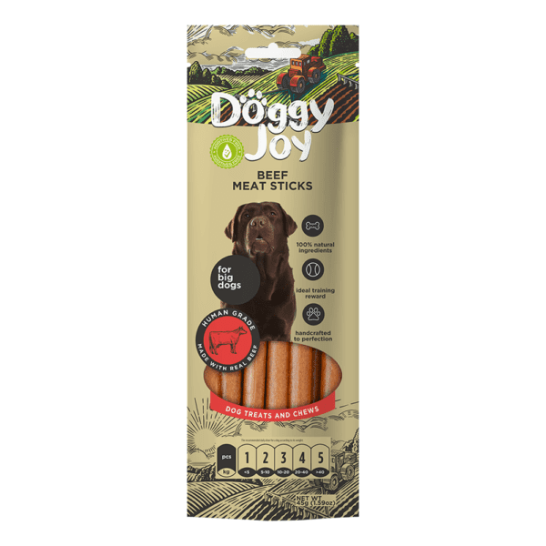 Doggy Joy Beef Meat Sticks Dog Treats 45G