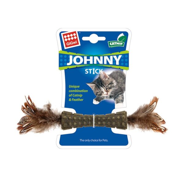 GiGwi Catnip "Johnny Sticks" with Double Side Natural Feather - Image 2