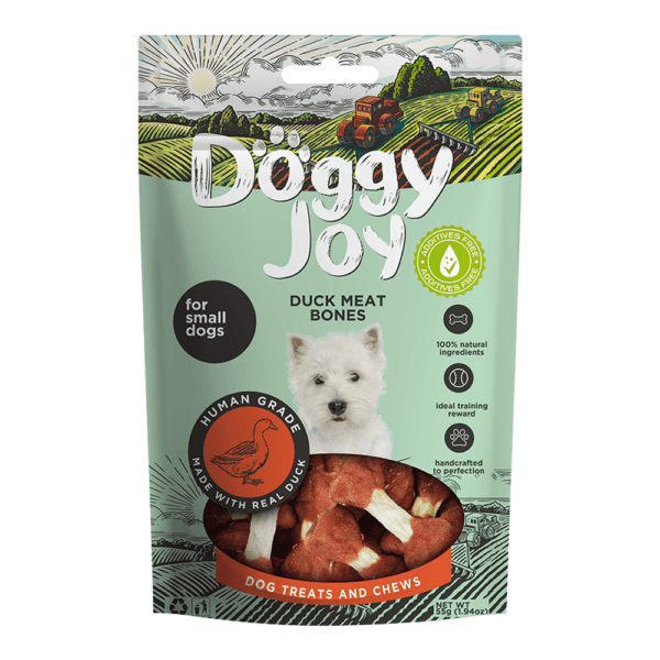 Doggy Joy Duck Meat Bones Dog Treats 55G