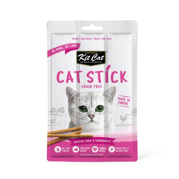 Kit Cat Grain Free Cat Stick Chicken Duck & Cranberries 15G