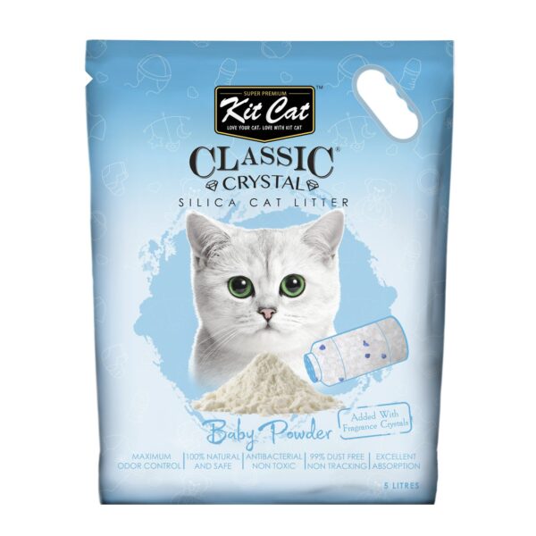 Kit Cat Classic Crystal Cat Litter Baby Powder (5 Litres)