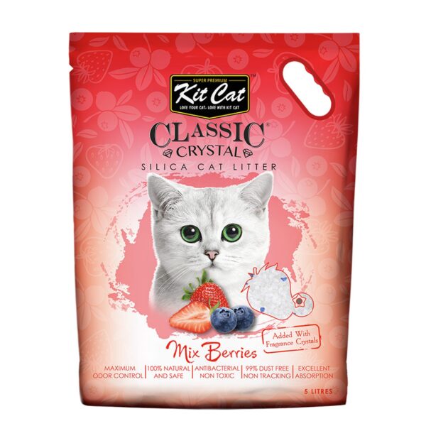 Kit Cat Classic Crystal Cat Litter Mix Berries (5 Litres)