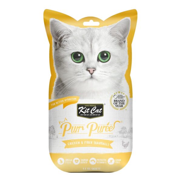 Kit Cat Kit Cat Puree Chicken & Fiber(Hairball)