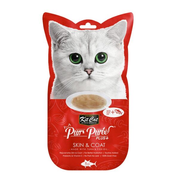 Kit Cat Puree Plus Skin & Coat(Tuna) 60Grm