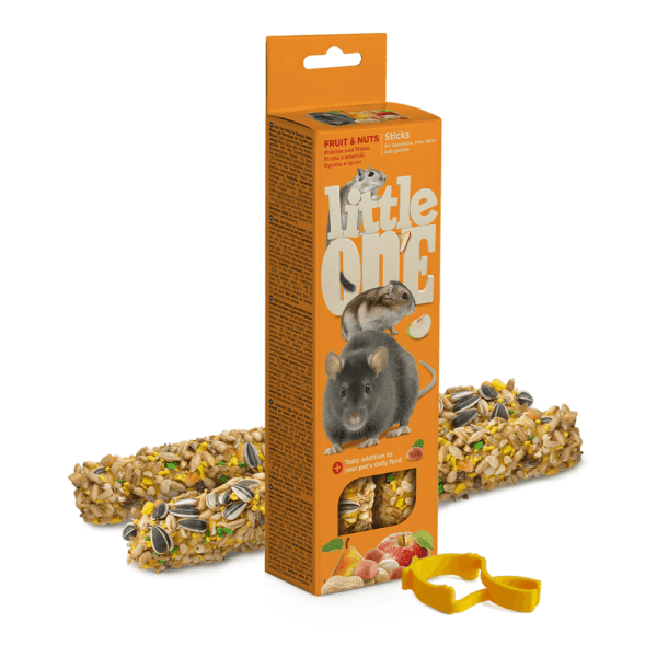 Little One Sticks For Hamsters, Rats, Mice And Gerbils With Fruit And Nuts 2X60g