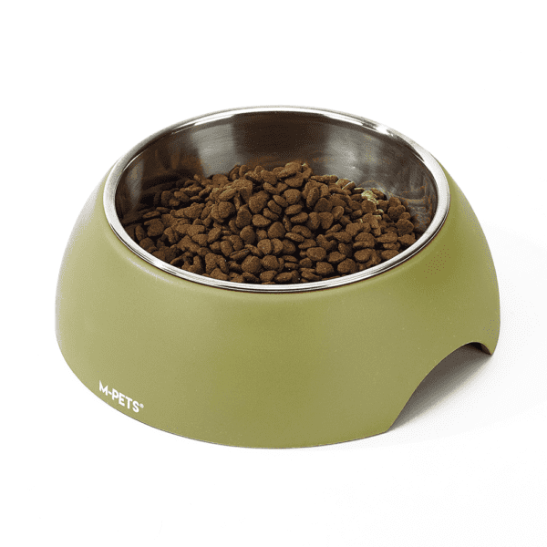 M-PETS Eco Bamboo Bowl Olive L 600ml - Image 2