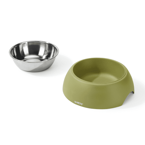 M-PETS Eco Bamboo Bowl Olive L 600ml - Image 3