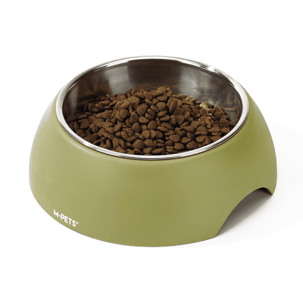 M-PETS Eco Bamboo Bowl Olive M 350ml - Image 2