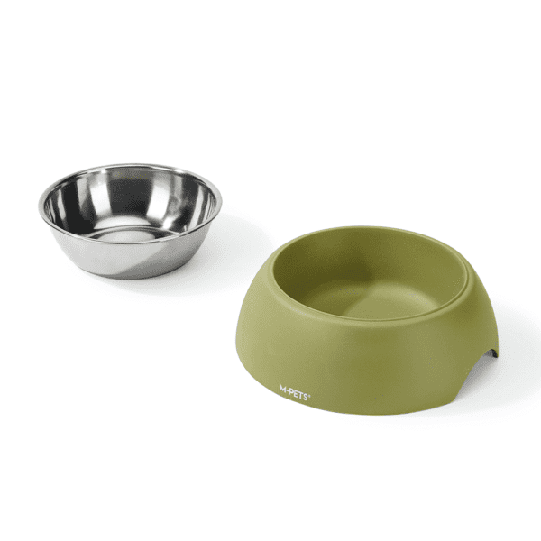 M-PETS Eco Bamboo Bowl Olive M 350ml - Image 3