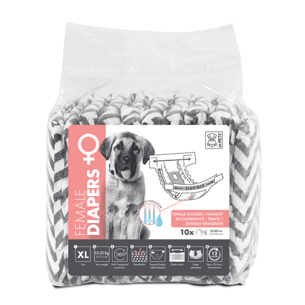 M-PETS Female Dog Diapers XL 10 Pack