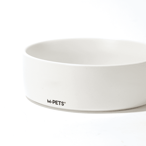 M-PETS OPERA Ceramic Bowls with Bamboo Stand White 2x850ml - Image 3