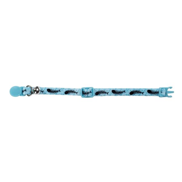 M-PETS Zany Cat Eco Collar Light Blue Fish Bone - Image 3