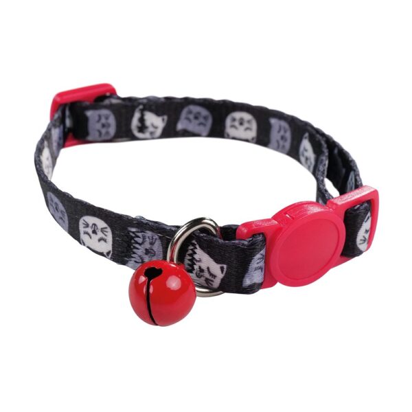 M-PETS Zany Cat Eco Collar Red & Black - Image 4