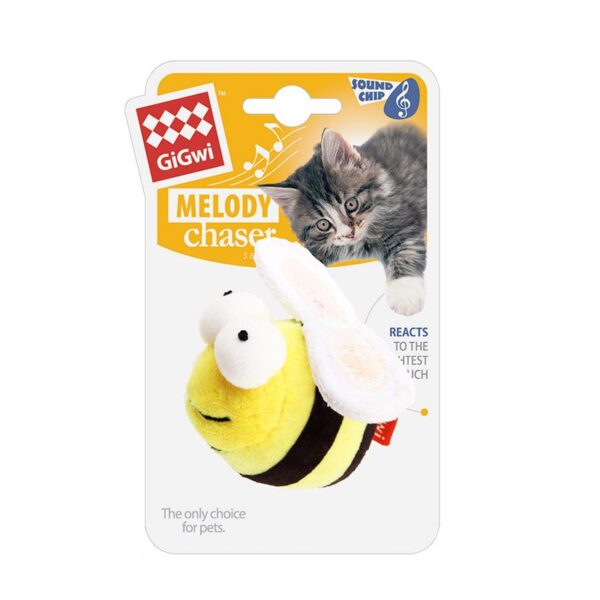 GiGwi Melody Chaser (Bee) with Motion Activated Sound Chip - Image 2