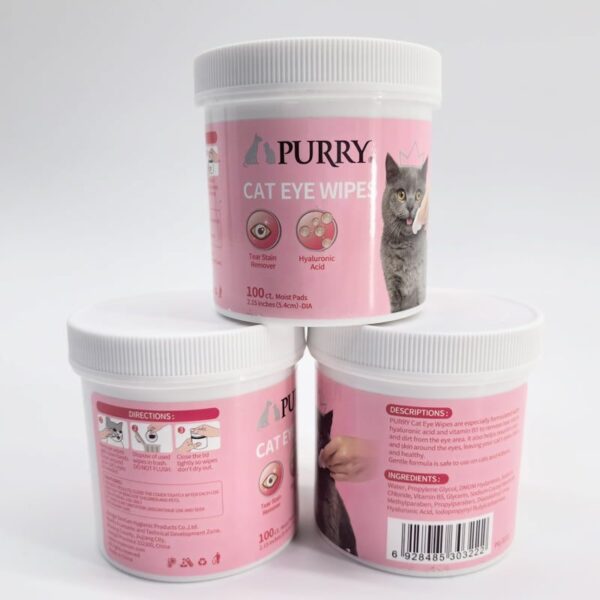 Purry Eye Wipes  for Cats-100ct - Image 3