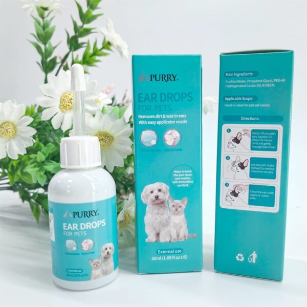 Purry Ear Drops  for dogs & cats-50 ml - Image 2