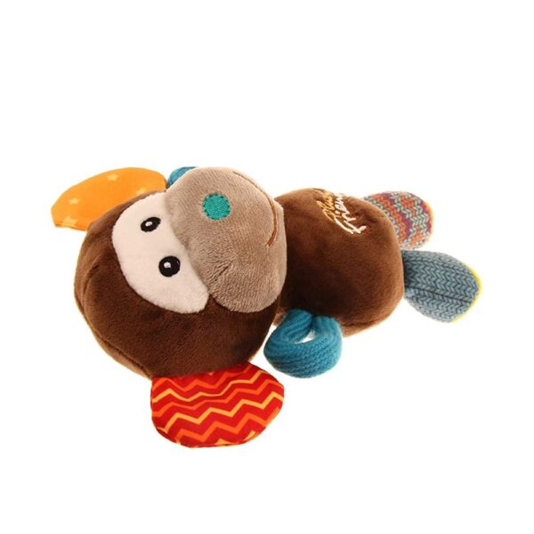 GiGwi Plush Friendz Squeaker Dog Toy - Monkey - Image 4