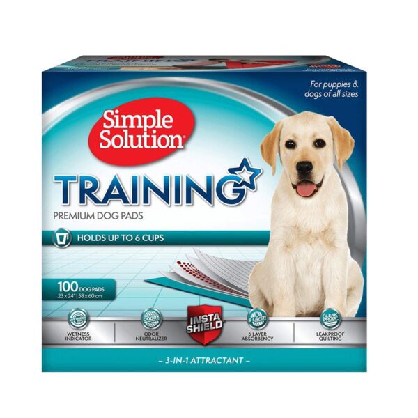 Simple Solution Premium Dog And Puppy Training Pads, White, Pack Of 100