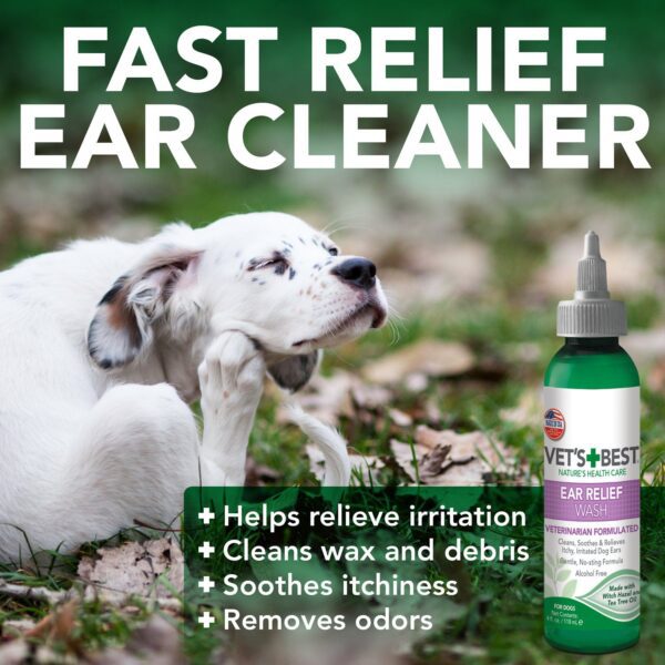 Vet's Best Ear Relief Wash For Dogs, 4 Oz, White - Image 4