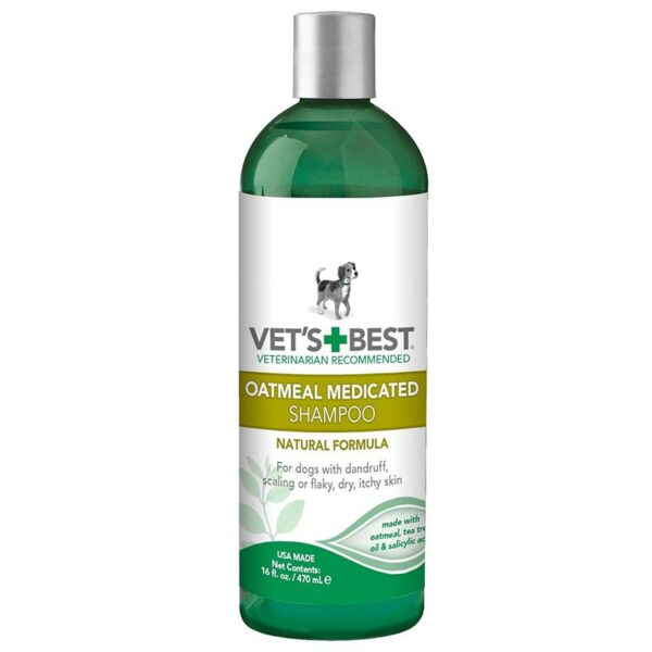 Vet's Best Oatmeal Medicated Dog Shampoo White 16 Oz.