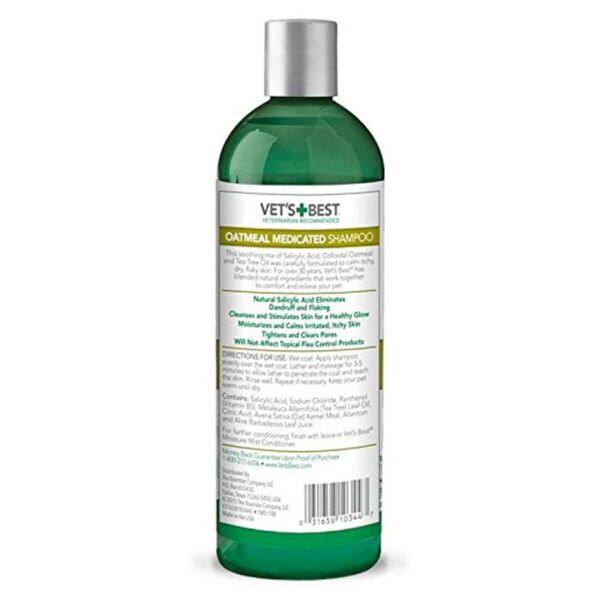 Vet's Best Oatmeal Medicated Dog Shampoo White 16 Oz. - Image 2