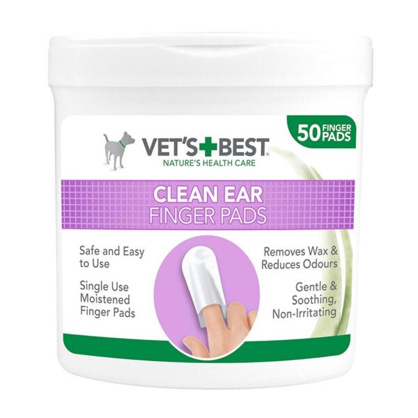 Vet's best Clean Ear Finger Pads - 50 Pads