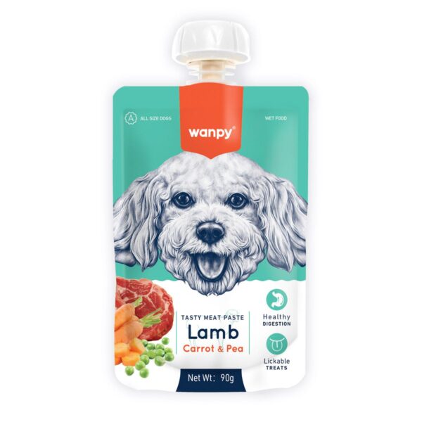 Wanpy Tasty Meat Paste - Lamb + Carrot & Pea For Dog 90G