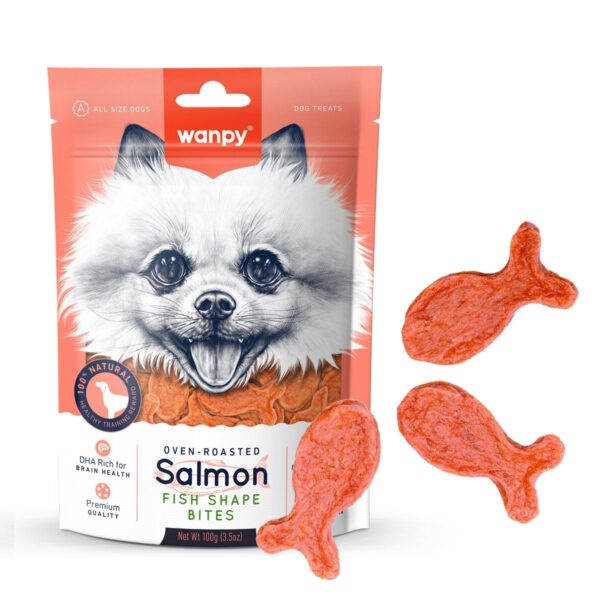 Wanpy Salmon Fish Shape Bites 100G