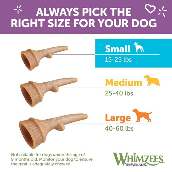 Whimzees Occupy Antler Natural Dental Chews For Dogs Large (6Pc) - Image 7