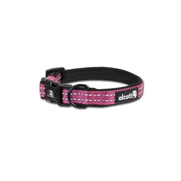 Alcott Adventure Collar With Reflective Stitching &Amp; Neoprene Padding - S Pink - Image 2