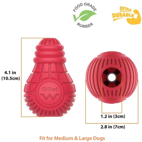 GiGwi Red Bulb Dispensing Treat Dog Toy - Medium - Image 8