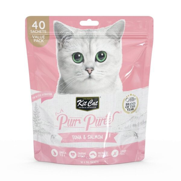 Kit Cat Puree 600G Tuna & Salmon-40Pcs