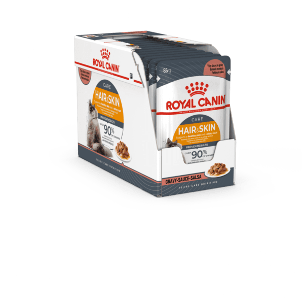 Royal Canin Hair & Skin Gravy (INTENSE BEAUTY) (WET FOOD - Pouches) 12x85g - Image 2