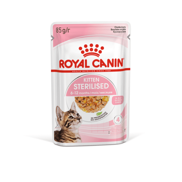 Royal Canin Kitten Sterilised Jelly (WET FOOD - Pouches) 12 x 85g