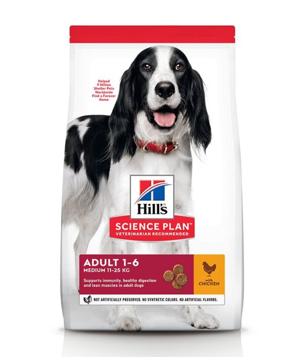 Hill's Science Plan Dry Food with Chicken for Medium Breed Adult Dogs-14 Kg